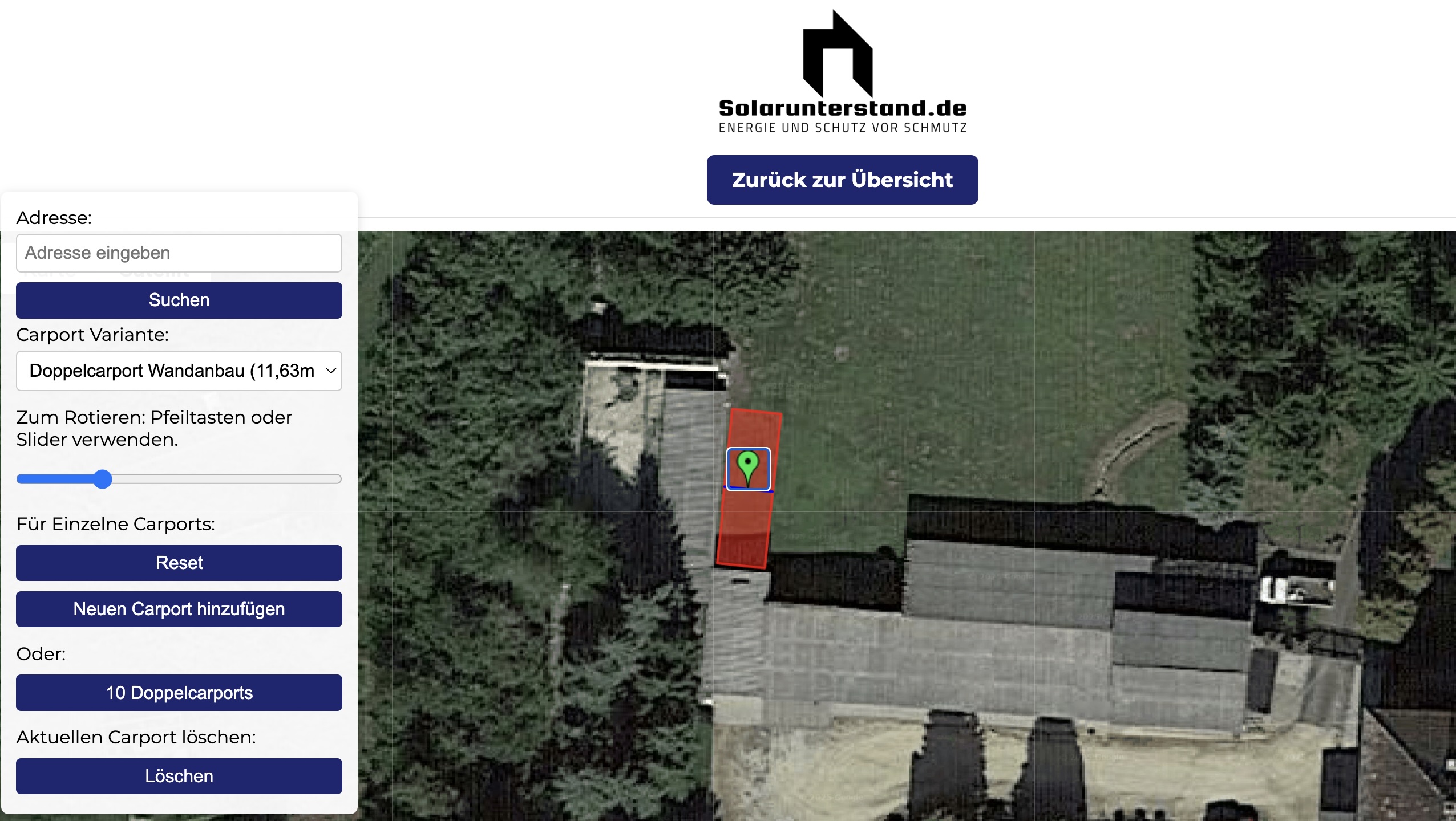 Carport Konfigurator Vorschau
